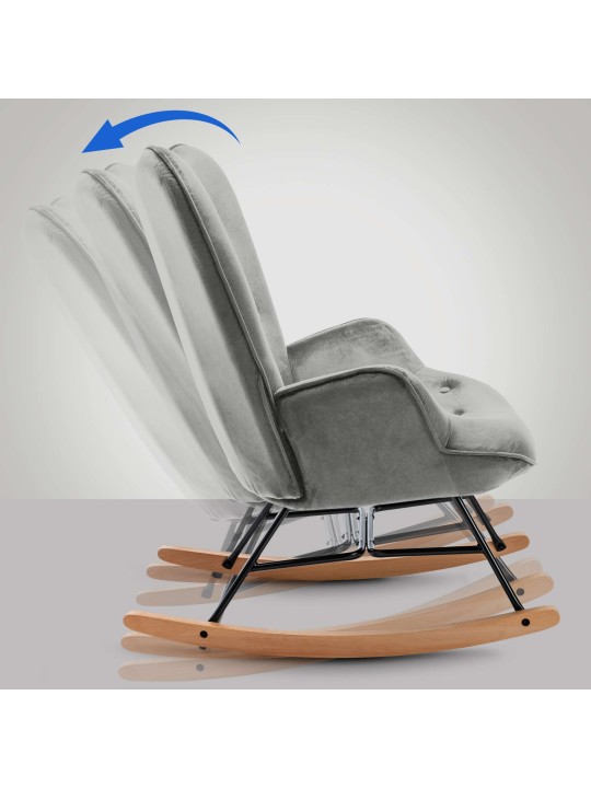 Hintaszék Sanka bársony, szürke