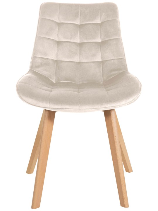 2 db Brook bársony szék készlet, krém