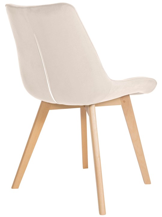 2 db Brook bársony szék készlet, krém