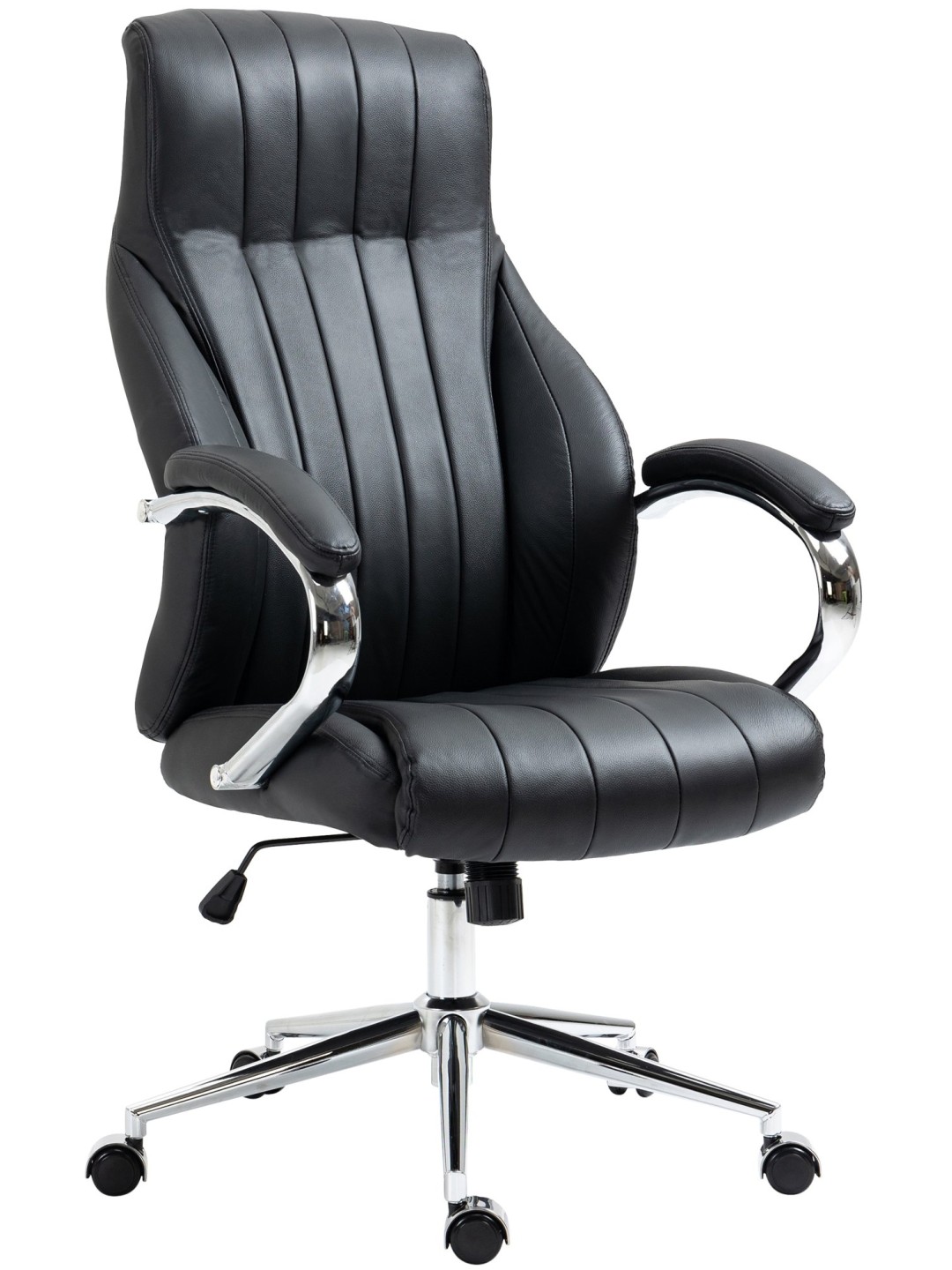 Wigan valódi bőr irodai szék, fekete