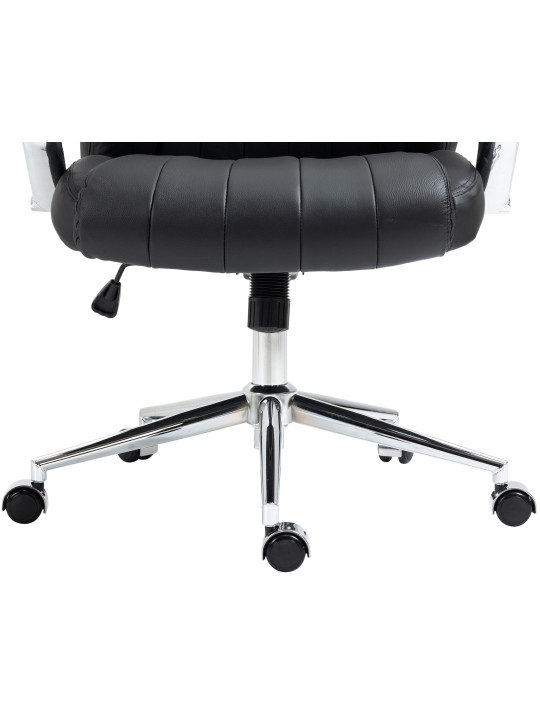 Wigan valódi bőr irodai szék, fekete