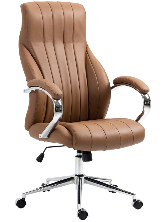 Wigan valódi bőr irodai szék, világosbarna