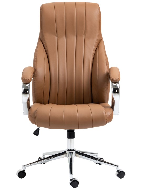 Wigan valódi bőr irodai szék, világosbarna