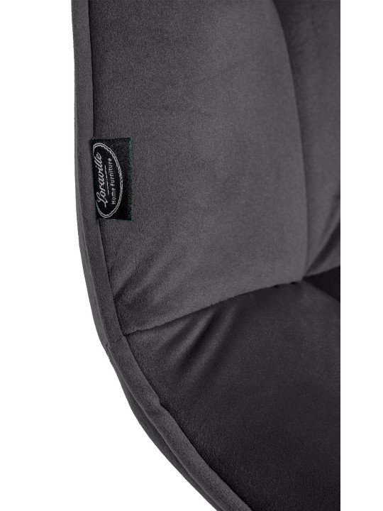 Vermont bársony étkezőszék, fekete