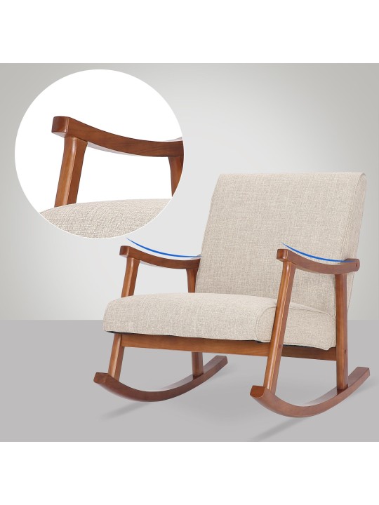 Hintaszék Morelia szövet dió, krém