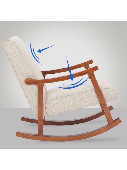 Hintaszék Morelia szövet dió, krém