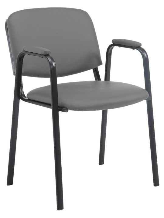 Ken PRO műbőr látogatószék, szürke