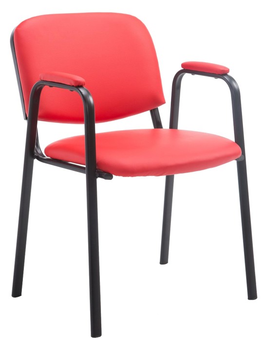 Ken PRO műbőr látogatószék, piros