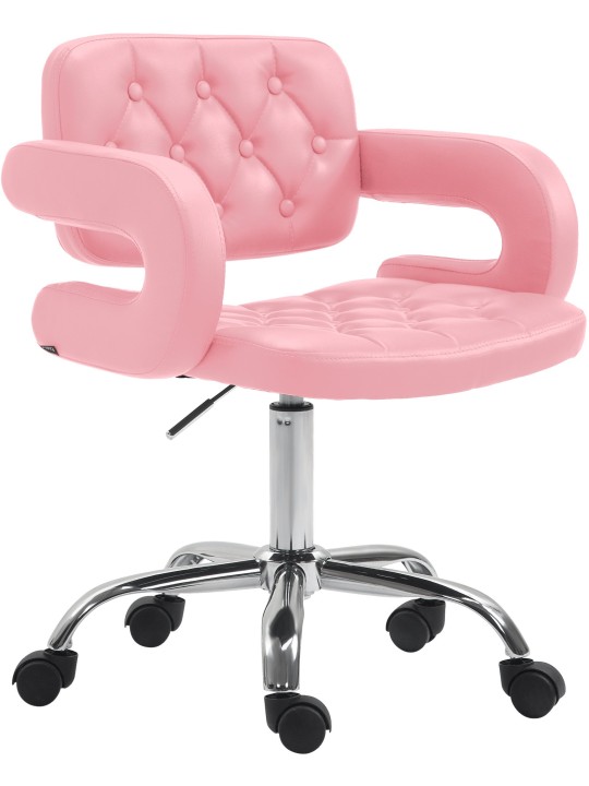 Munkaszék Dublin műbőrből, rózsaszín