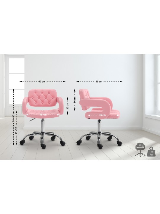 Munkaszék Dublin műbőrből, rózsaszín