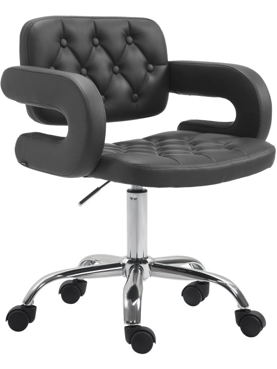 Munkaszék Dublin műbőrből, fekete