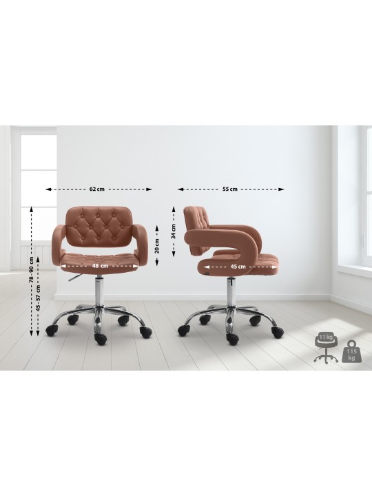 Munkaszék Dublin műbőrből, konyak