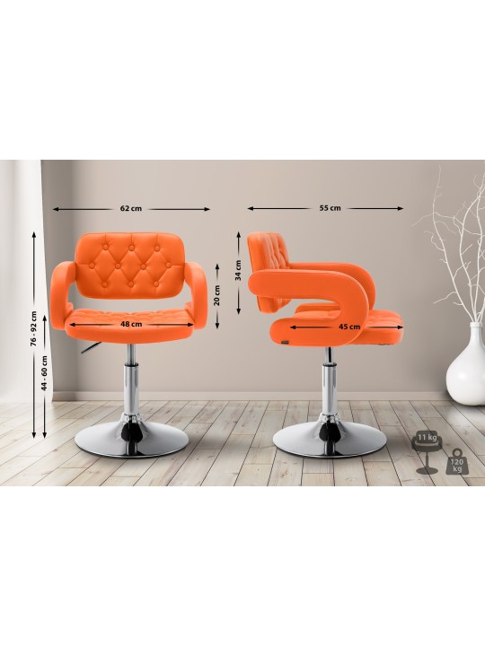 Lounger Dublin műbőr, narancs