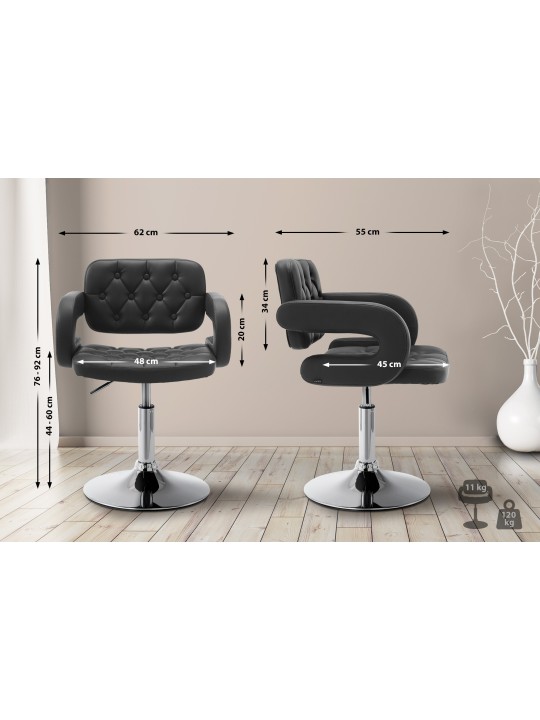 Lounger Dublin műbőr, fekete