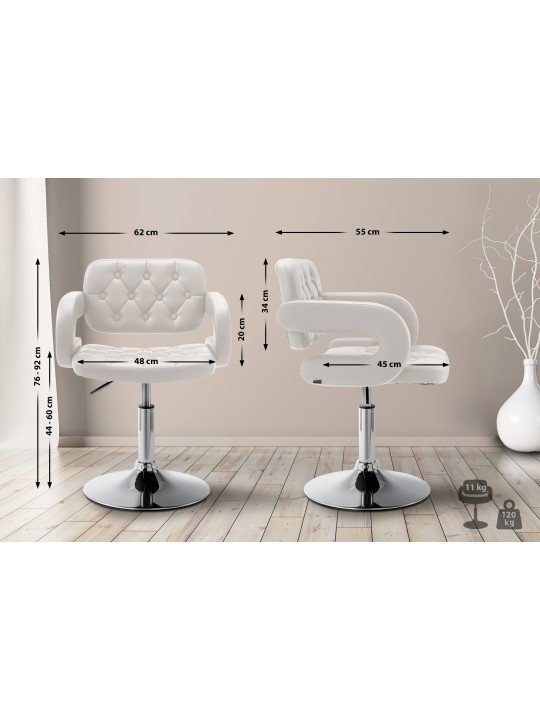 Lounger Dublin műbőr, fehér