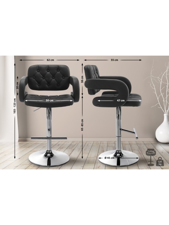 Bárszék Dublin C, fekete