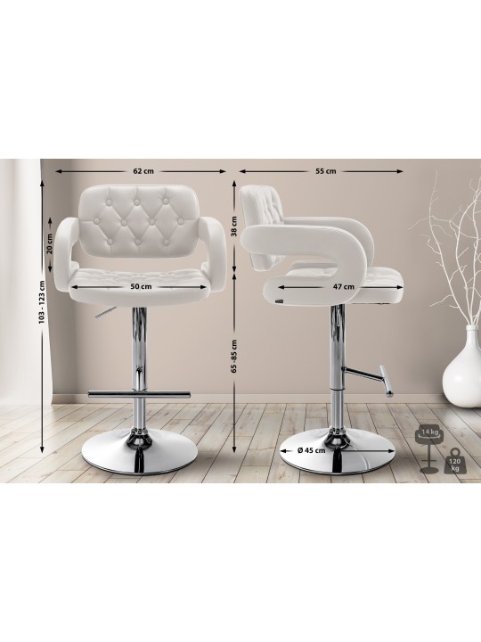 Bárszék Dublin C, fehér