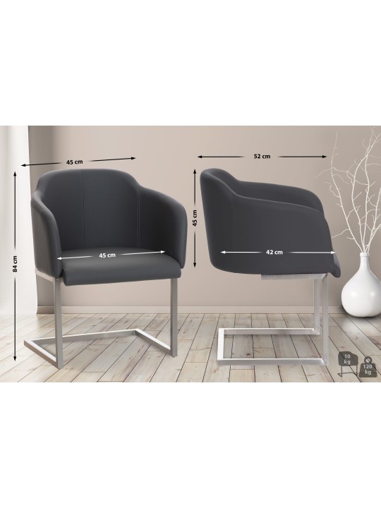 Magnus látogatói szék, szürke