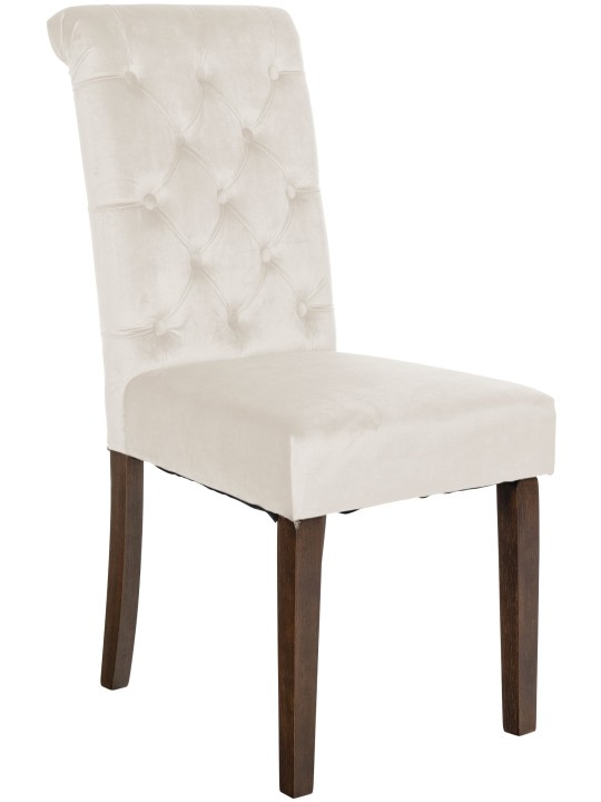 Lisburn bársony étkezőszék, krém