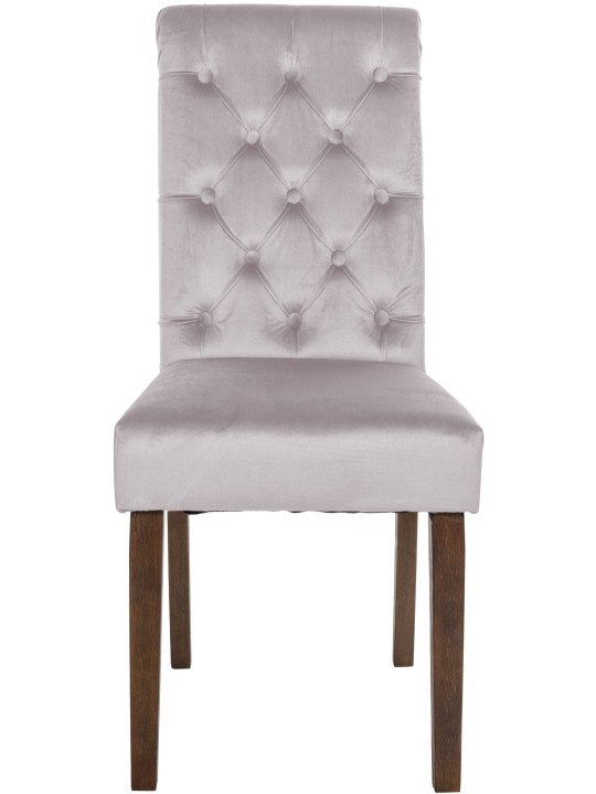 Lisburn bársony étkezőszék, szürke