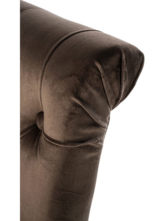 Lisburn bársony étkezőszék, barna