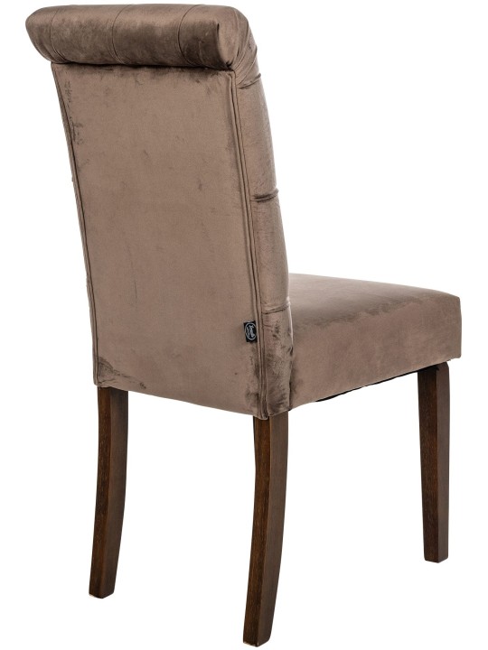 Lisburn bársony étkezőszék, barna