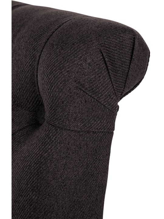 2 db Lisburn Fabric étkezőszékből álló készlet, fekete