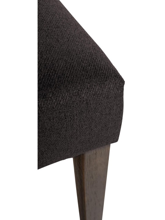 2 db Lisburn Fabric étkezőszékből álló készlet, fekete