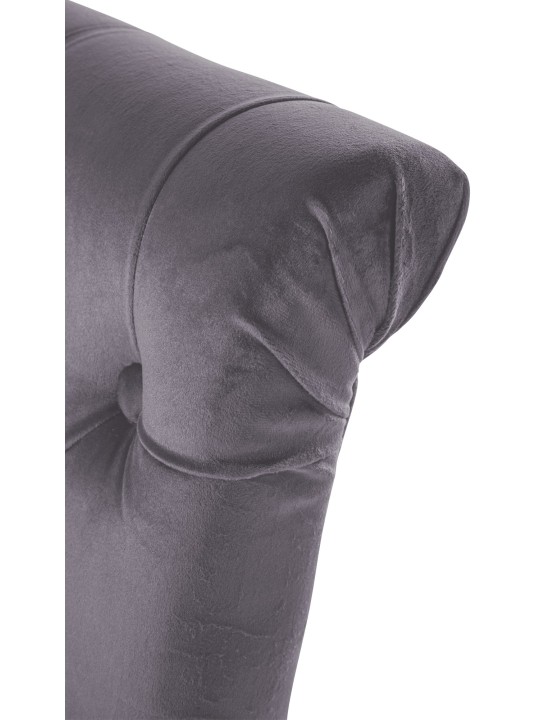 2 db Lisburn bársony étkezőszékből álló készlet, sötétszürke