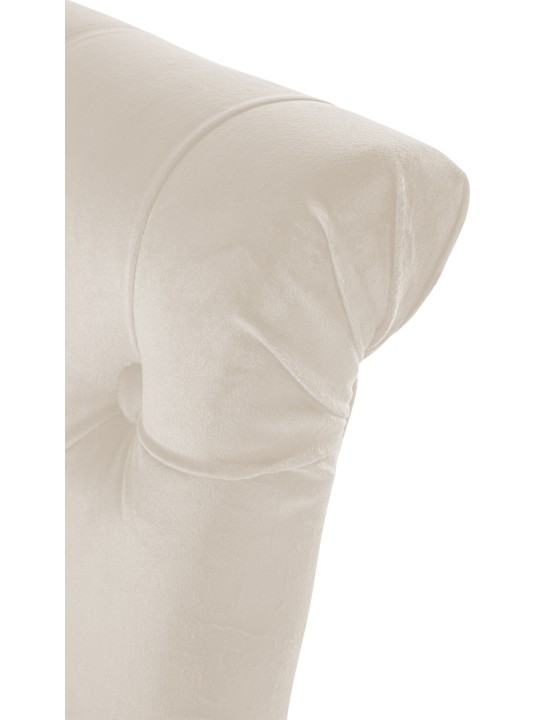 2 db Lisburn bársony étkezőszékből álló készlet, krém