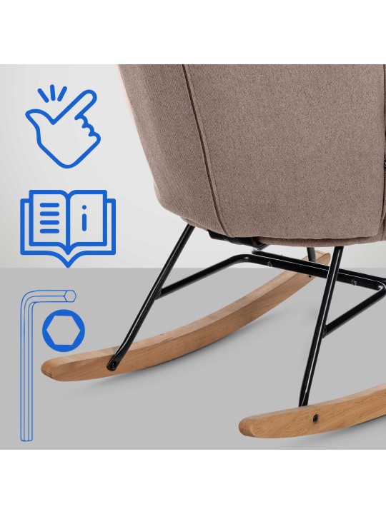 Szék Sanka szövet, taupe