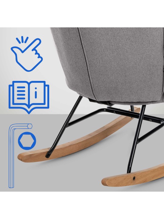 Szék Sanka szövet, szürke