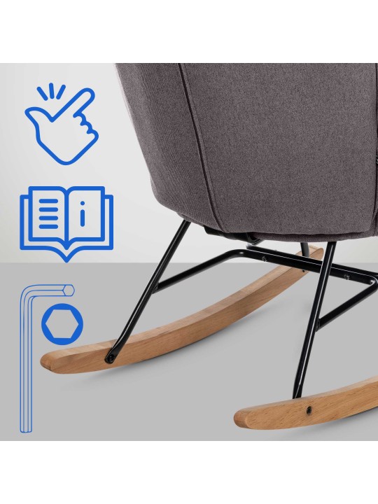 Szék Sanka szövet, sötétszürke