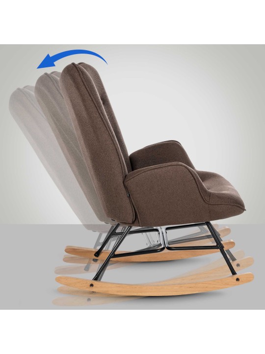 Szék Sanka szövet, barna