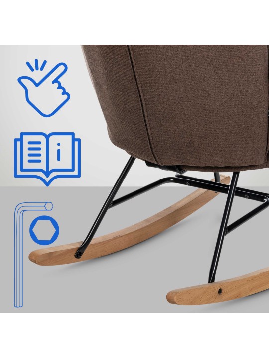 Szék Sanka szövet, barna