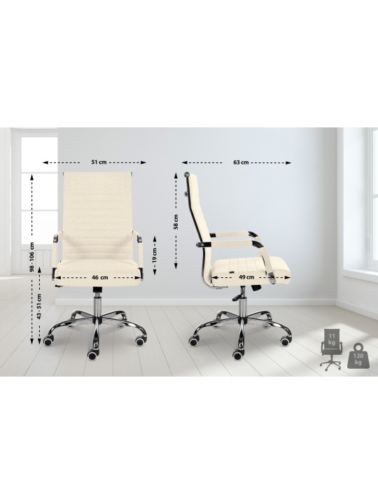 Irodai szék Amadora szövet, krém