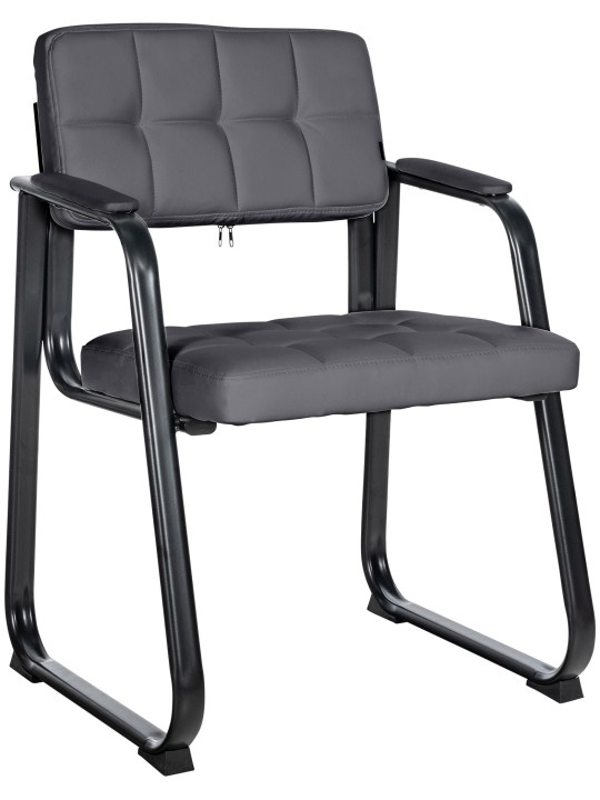 Látogatószék Canada B műbőr, szürke