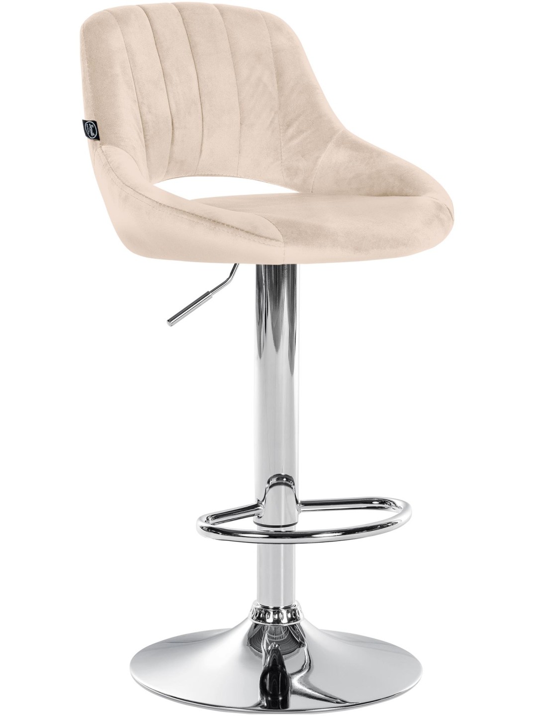 Bárszék Milet bársony króm, krém