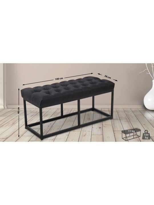 Pad Amun szövet 100 cm, fekete
