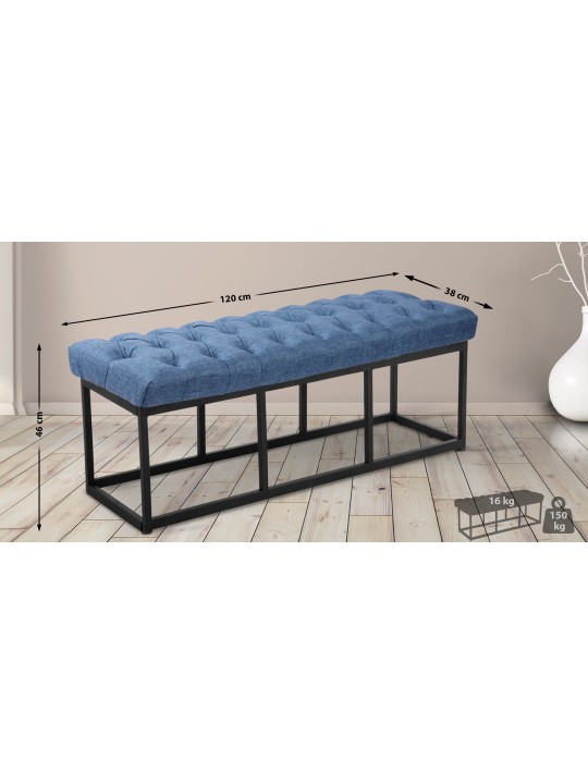 Pad Amun szövet 120 cm, kék