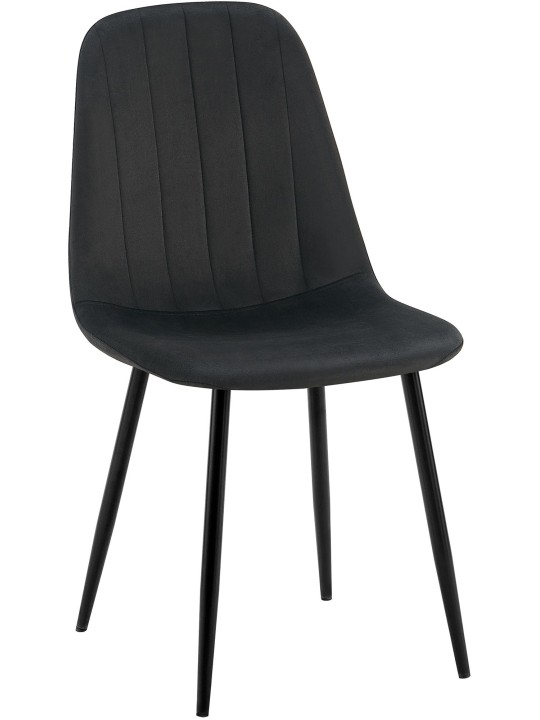 Baxter bársony étkezőszék, fekete