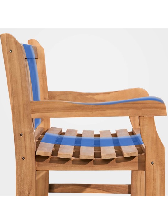 Teak pad Jackson 120 cm huzattal, teak