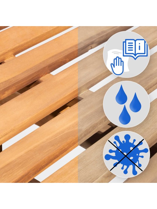 Teak pad Florida 120 cm huzattal, teak