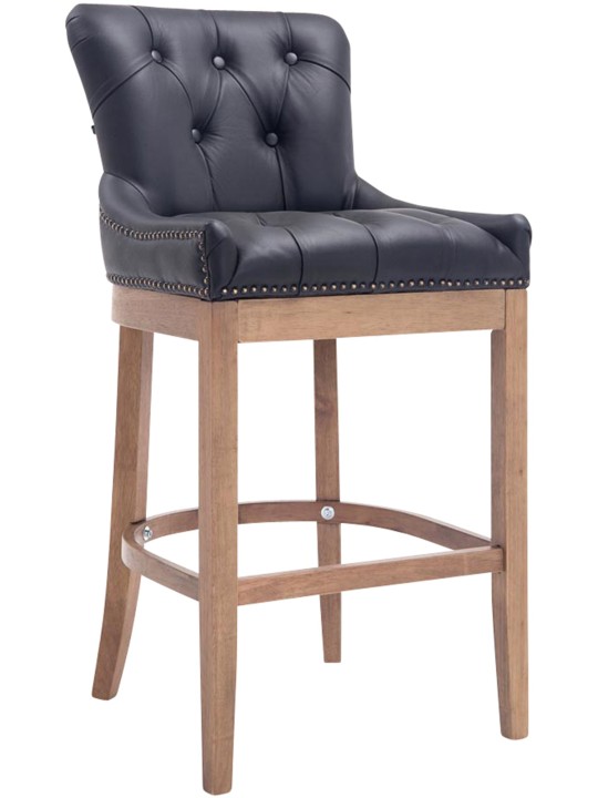 Bárszék Lakewood valódi bőr, antik fény, fekete