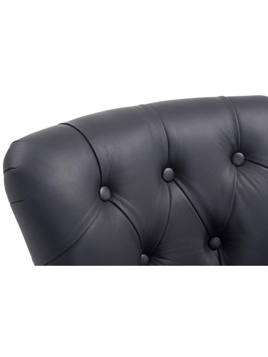 Bárszék Lakewood valódi bőr, antik fény, fekete