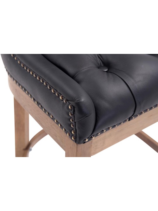 Bárszék Lakewood valódi bőr, antik fény, fekete