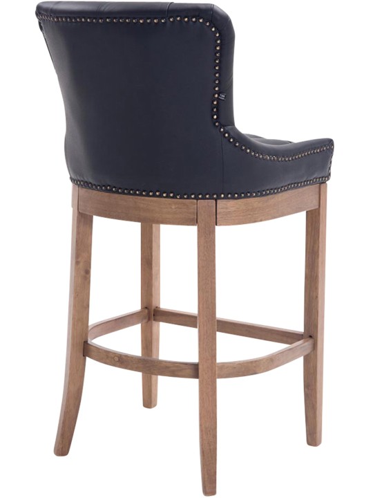 Bárszék Lakewood valódi bőr, antik fény, fekete