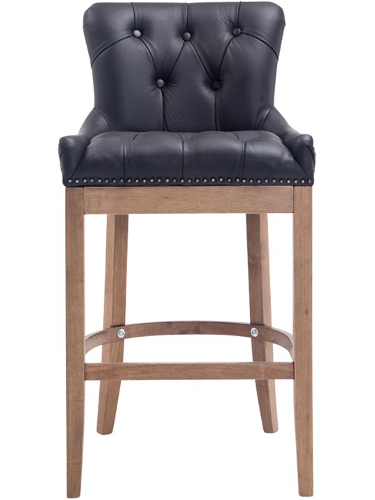 Bárszék Lakewood valódi bőr, antik fény, fekete