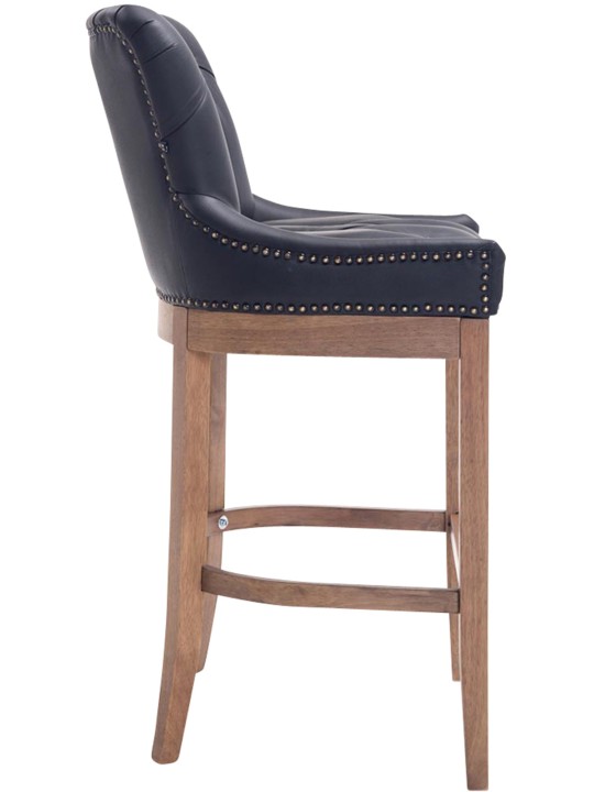 Bárszék Lakewood valódi bőr, antik fény, fekete