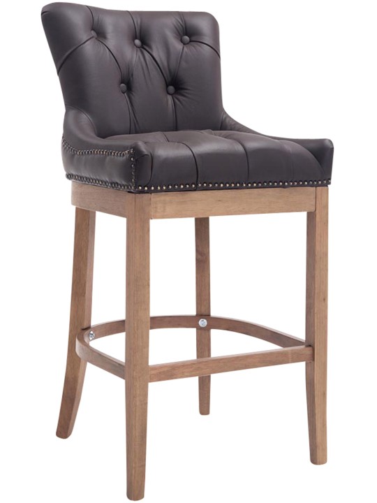 Bárszék Lakewood valódi bőr, antik fény, barna